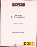 Eagle-Eagle EBT 150, Tube Bending Machine, Operations Manual Year (2000)-Eagle-EBT 150-01